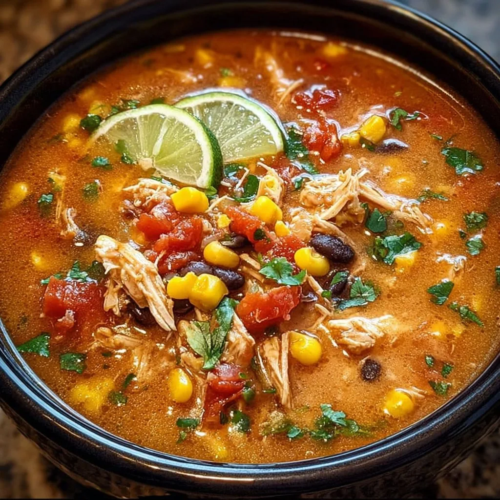 Crockpot Chicken Tortilla Soup