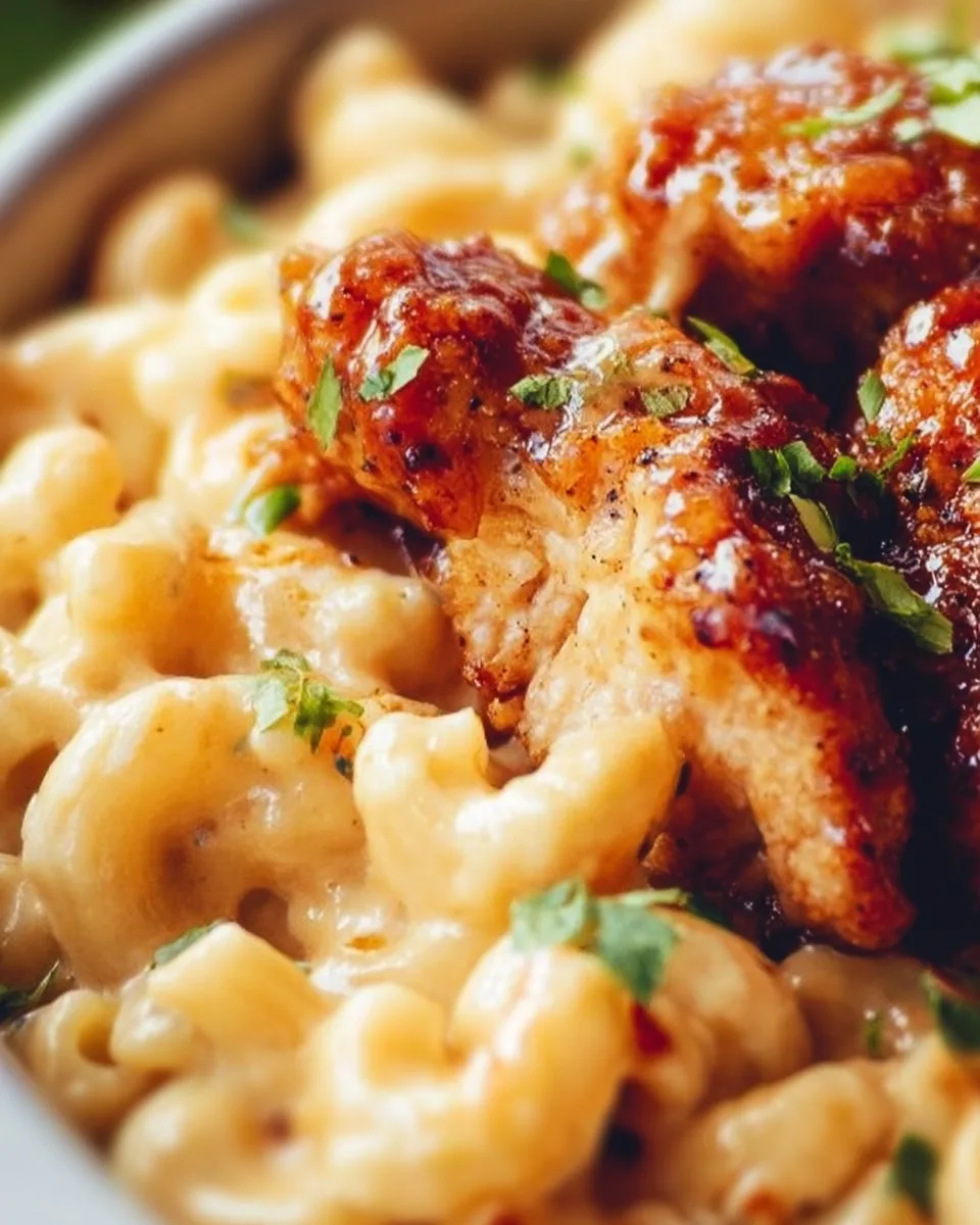 Honey Pepper Chicken Mac and Cheese