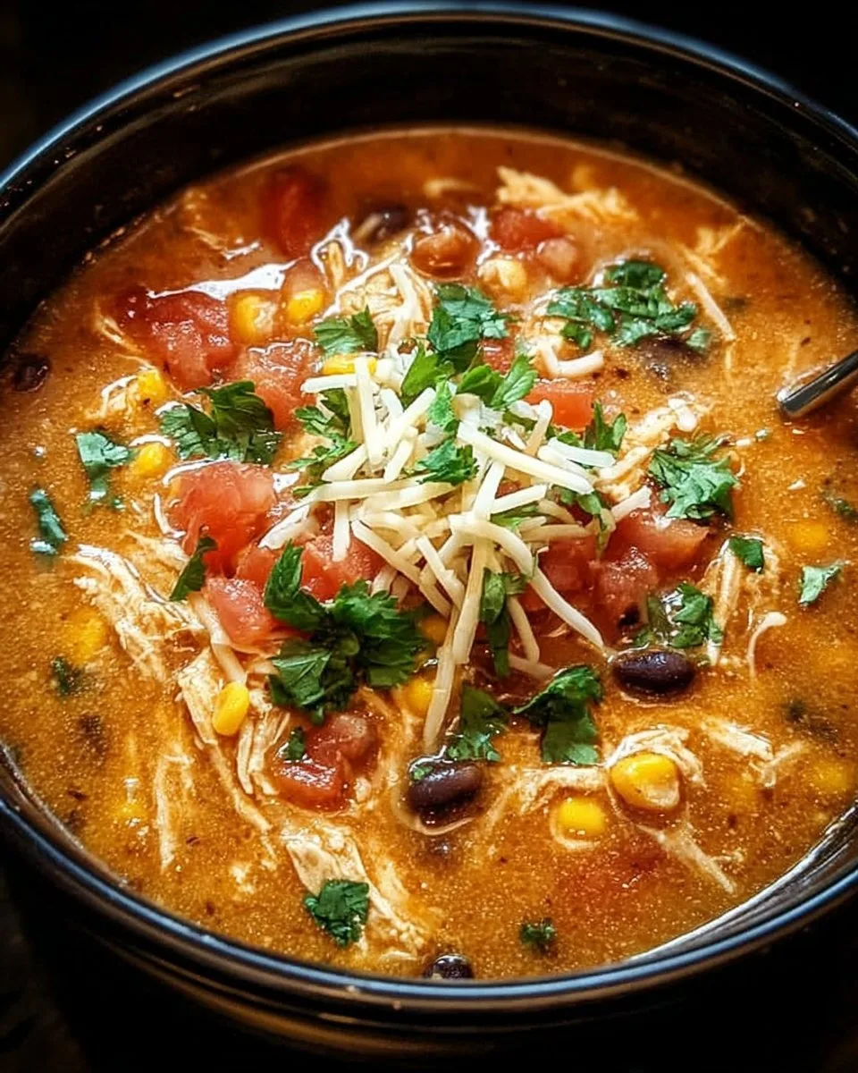 Crockpot Chicken Tortilla Soup