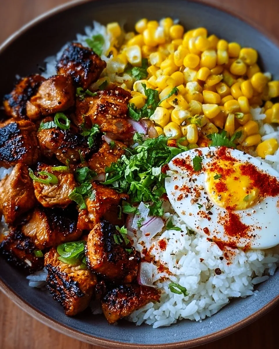 Street Corn Chicken Rice Bowl