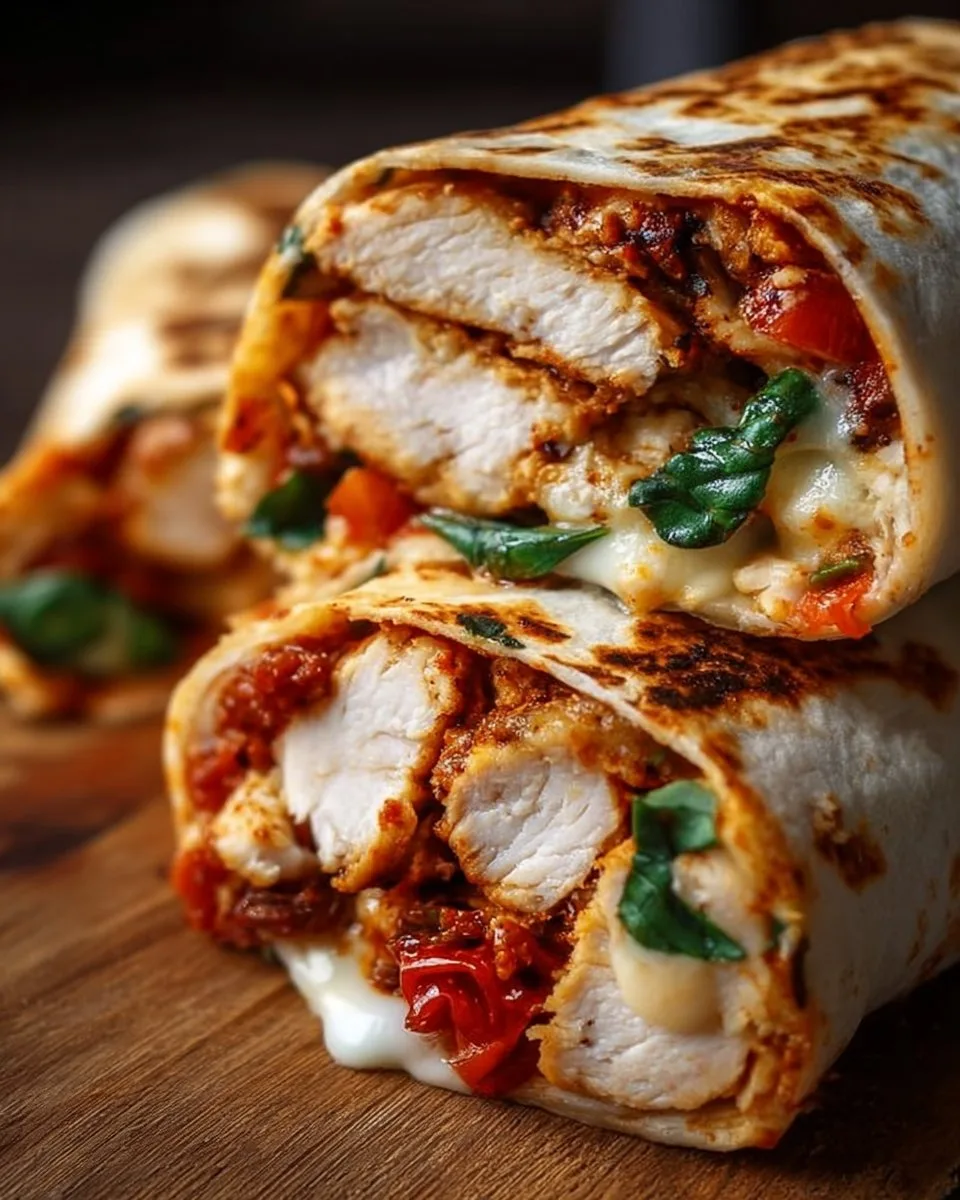 Air Fryer Chicken & Mozzarella Wraps