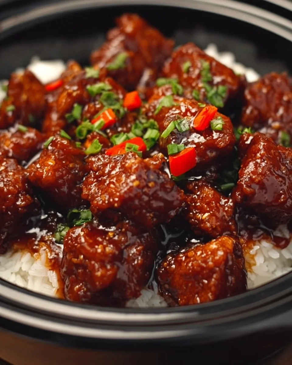 Easy Crockpot General Tso's Chicken
