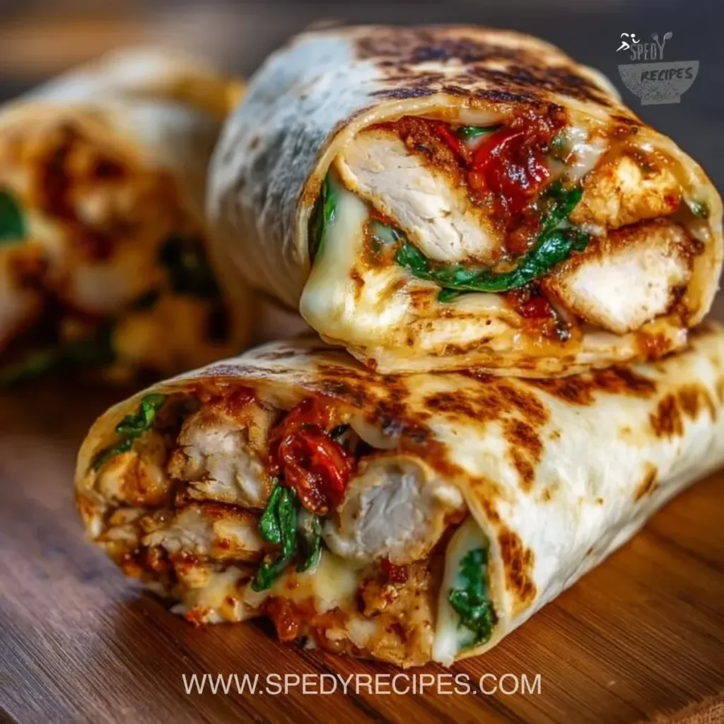Air Fryer Chicken & Mozzarella Wraps Air Fryer Chicken and Mozzarella Wraps served on a plate
