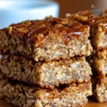 Healthy banana oatmeal bars made with ripe bananas and oats.