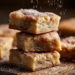 Delicious Cinnamon Sugar Blondies with a sprinkle of cinnamon on top