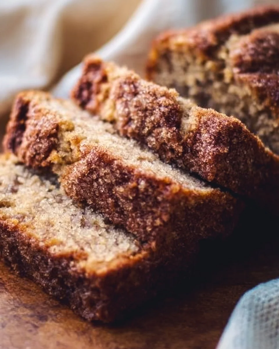 Delicious Coffee Cake Banana Bread fresh out of the oven with a crumbly topping