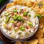 Creamy Crack Corn Dip served in a bowl with tortilla chips
