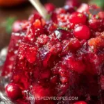 Cranberry Jello Salad served in a bowl