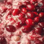 Delicious cranberry salad with fresh ingredients served in a bowl