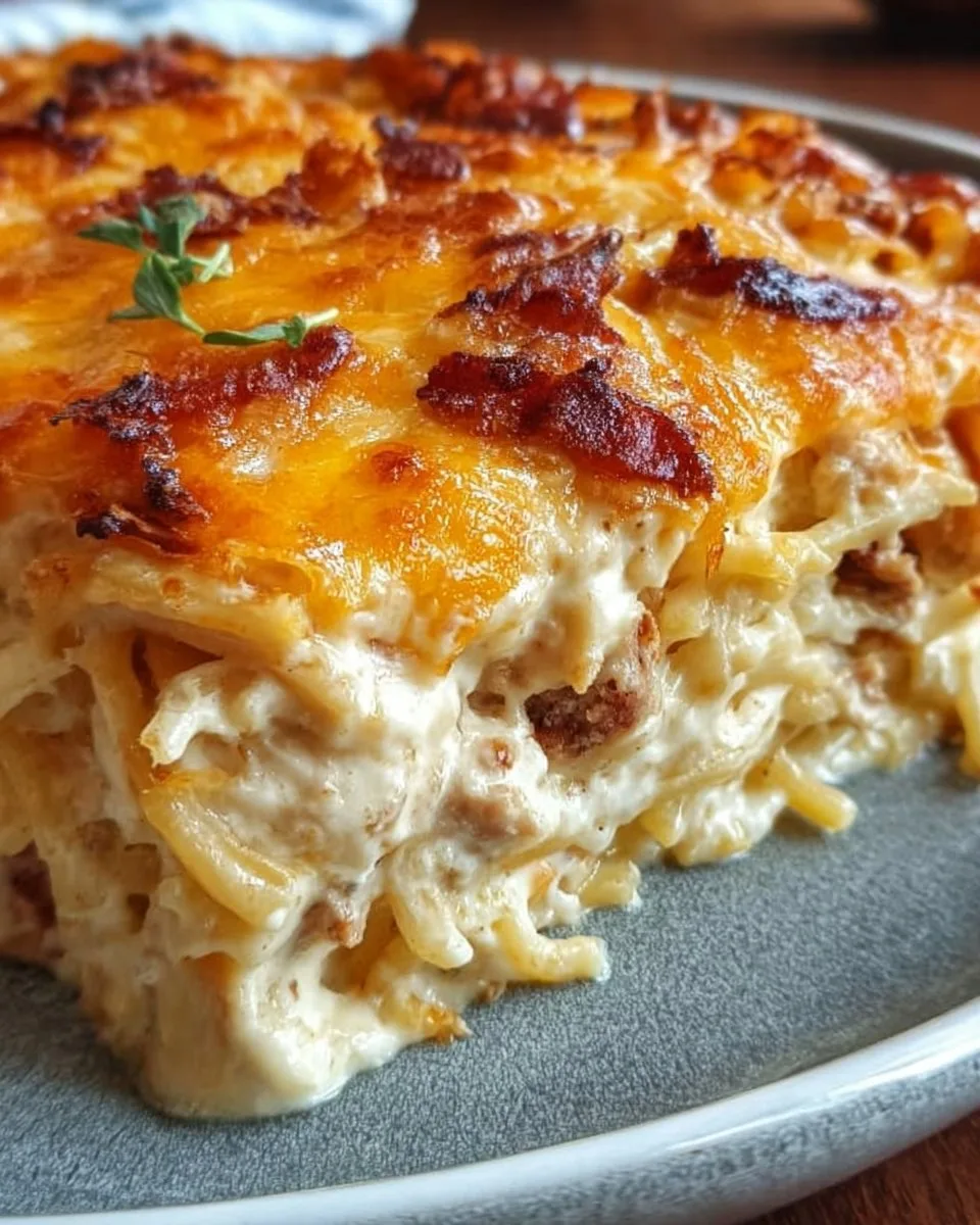 Creamy Southern Spaghetti Bake
