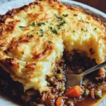 Delicious easy Shepherd's Pie casserole with a golden crust.