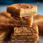 Delicious easy snickerdoodle cookie bars with cinnamon sugar topping