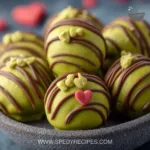 Delicious Grinch Oreo Truffles decorated in festive colors for the holidays