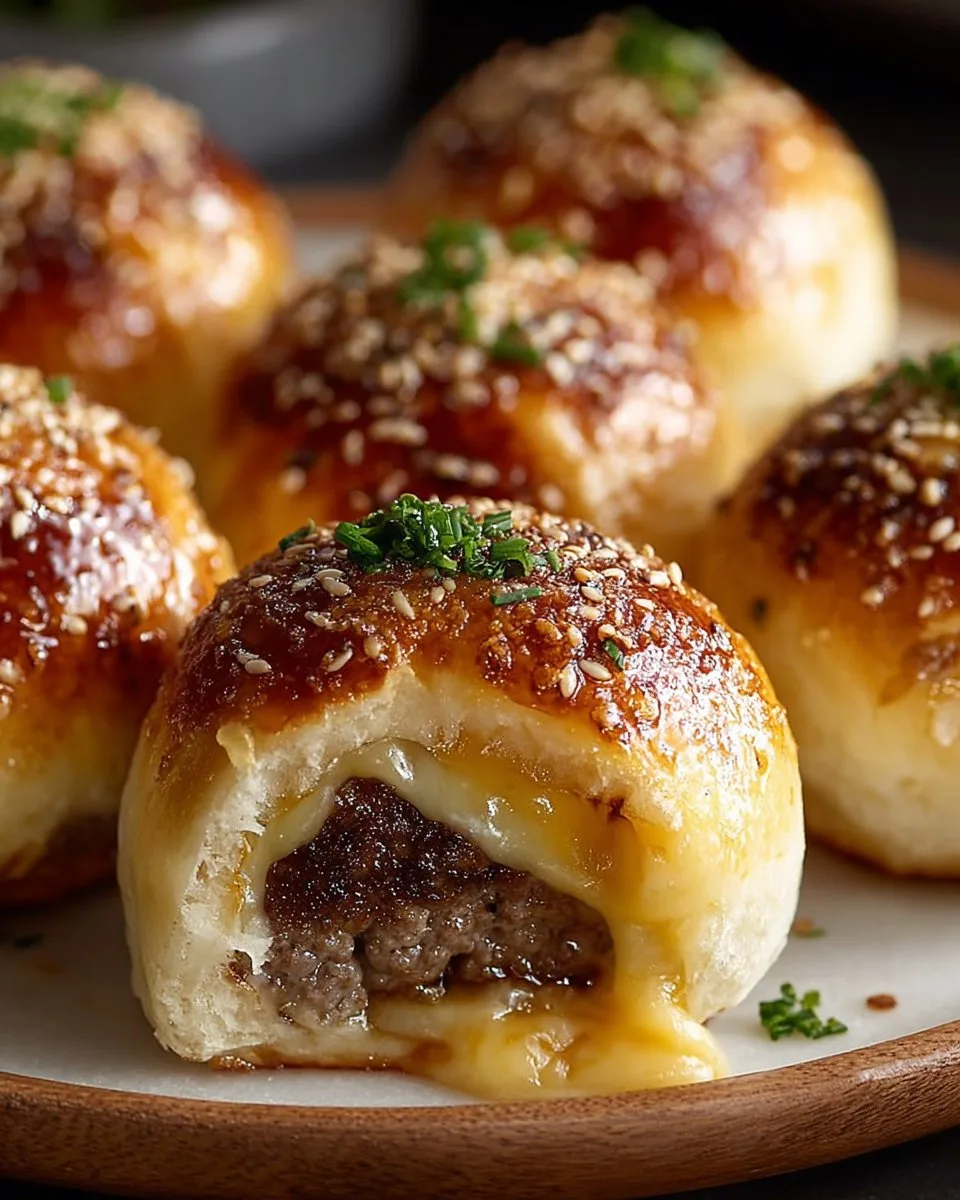 Garlic Parmesan Cheeseburger Bombs Recipe