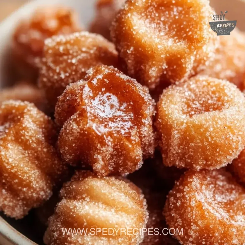 Healthy Air Fryer Churro Bites Healthy air fryer churro bites served on a plate with a cinnamon-sugar sprinkle