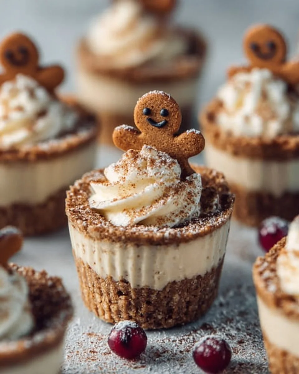 No-Bake Gingerbread Cheesecake Cups