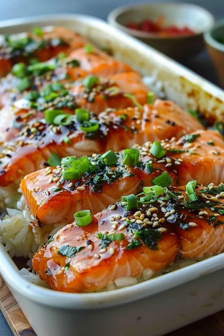 Spicy Salmon Sushi Bake Recipe