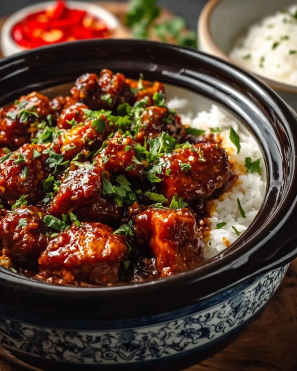 Easy Crockpot General Tso's Chicken