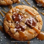 Delicious homemade salted caramel cookies on a plate