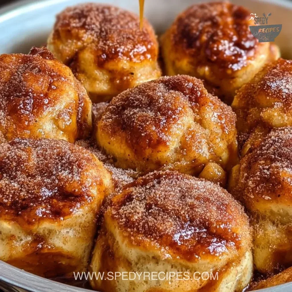 Delicious simple caramel apple pie bombs ready to be served.