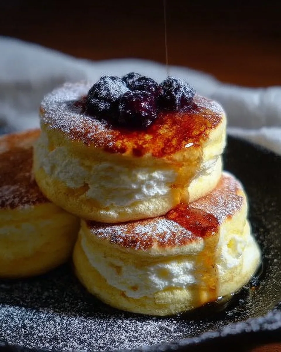 Fluffy Japanese Soufflé Pancakes