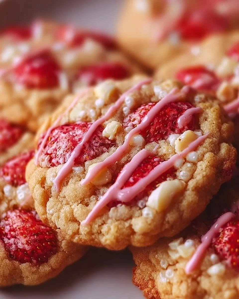 Strawberry Crunch Cookies