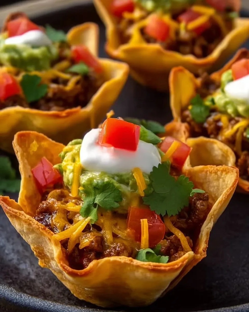 Cheesy Beef Taco Cups