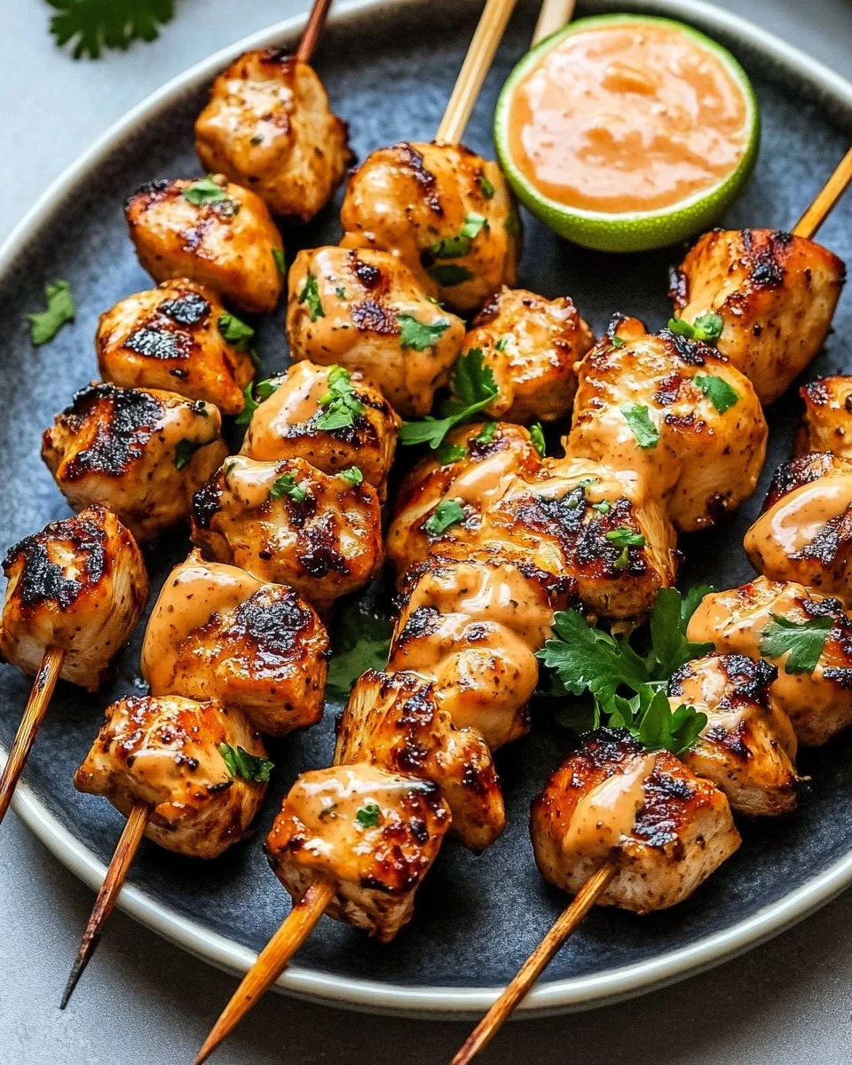 Bang Bang Chicken Skewers