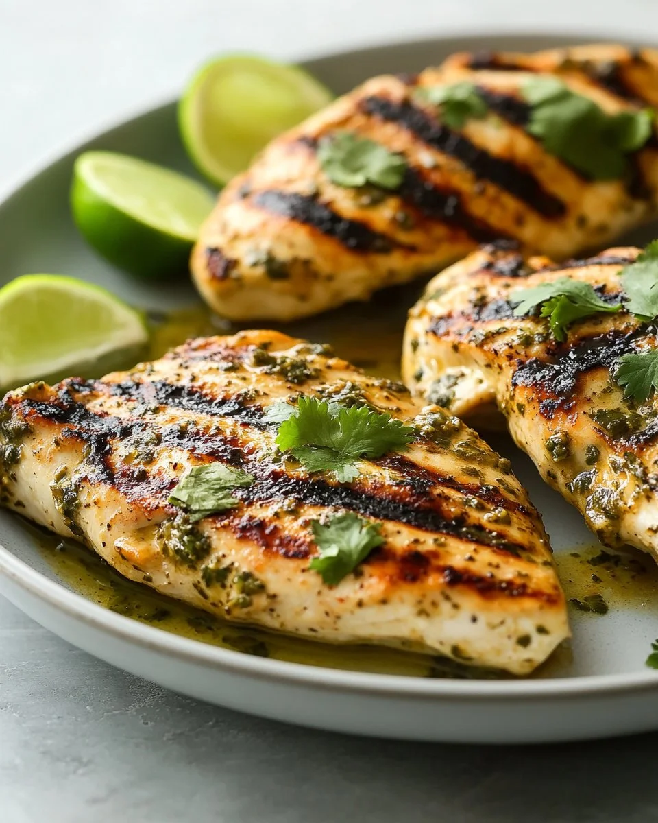 Grilled Salsa Verde Pepper Jack Chicken