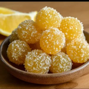 Homemade lemon drops recipe with fresh lemons and sugar