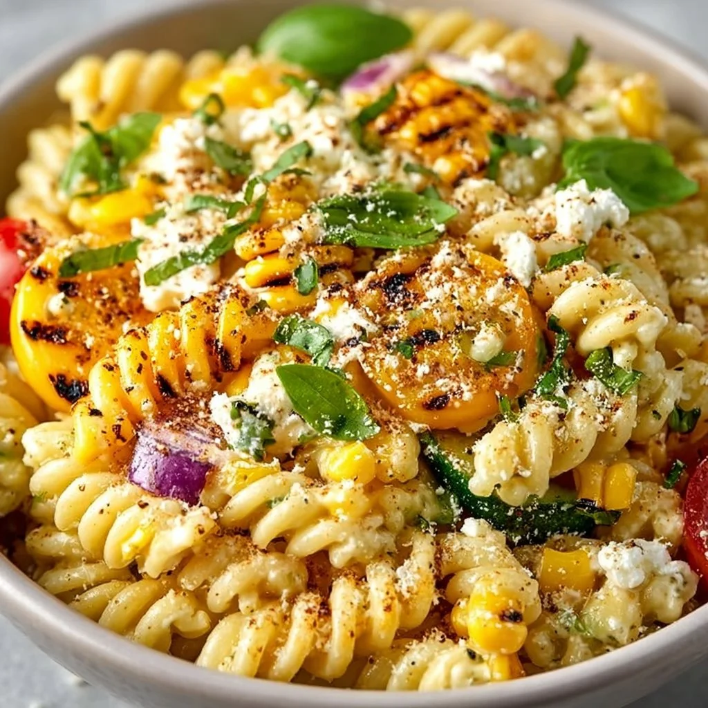 Juicy Street Corn Pasta Salad
