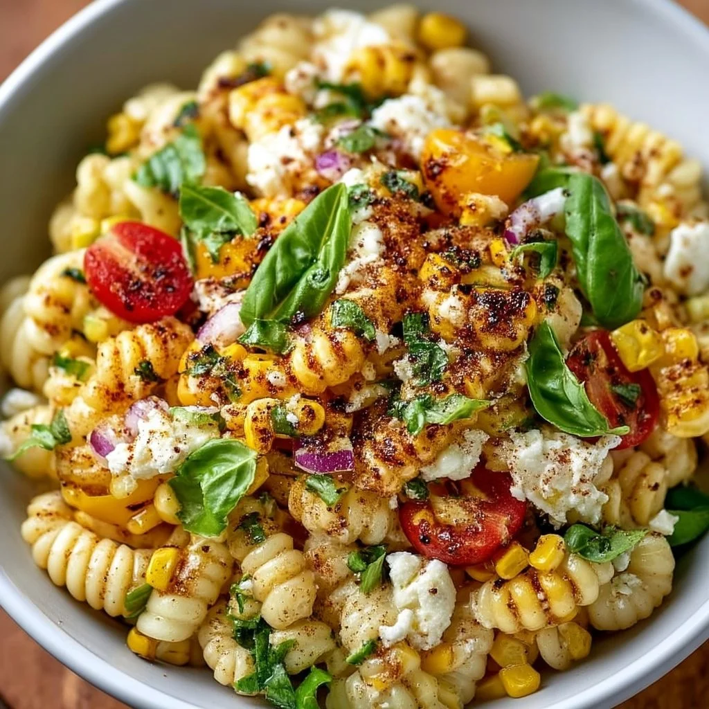 Juicy Street Corn Pasta Salad