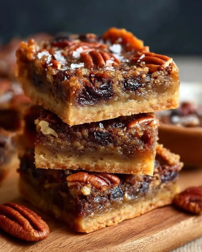 Delicious Keto Pecan Pie Bars served on a plate with pecans on top