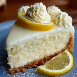 Slice of lemon cheesecake delight topped with fresh lemon zest and berries