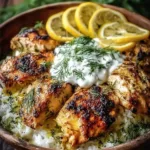 Mediterranean Lemon-Dill Chicken Bowls with fresh ingredients and vibrant flavors.