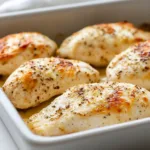 Melt in your mouth chicken breast dish garnished and ready to serve