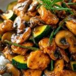 Delicious mushroom chicken dish inspired by Panda Express recipe