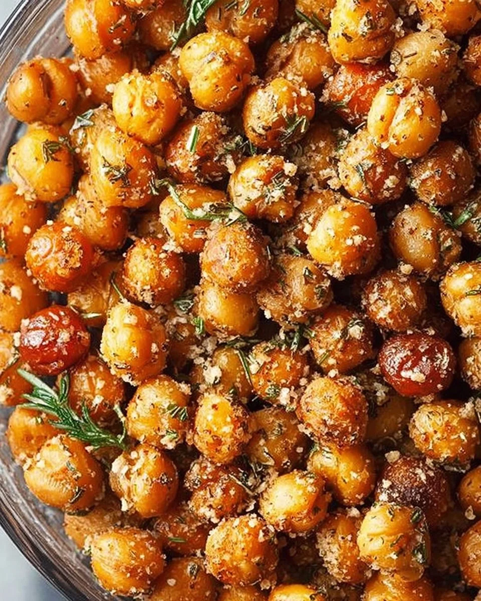 Ranch Flavored Oven-Baked Crispy Roasted Chickpeas