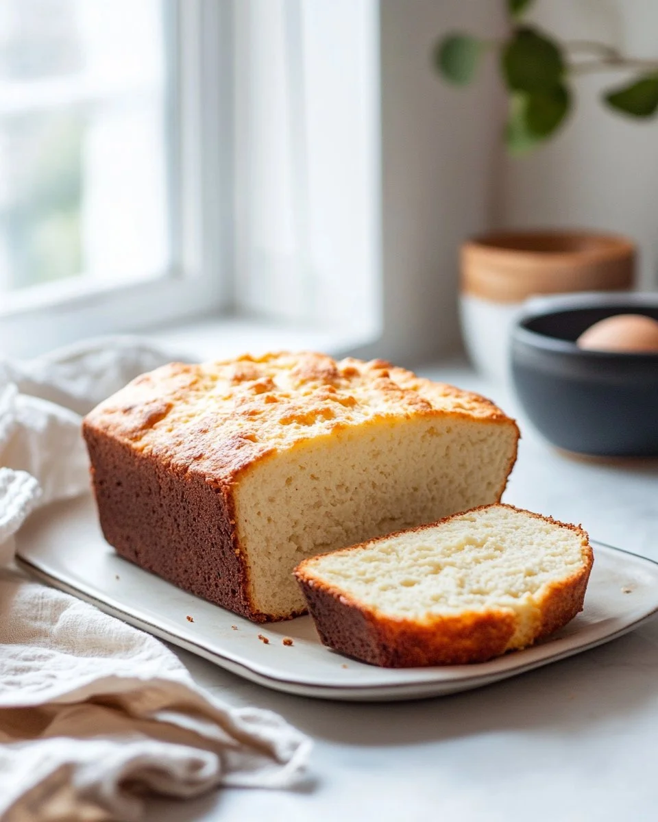 Homemade 2-Ingredient Cottage Cheese Bread fresh out of the oven