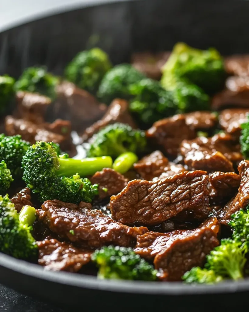 Delicious Beef and Broccoli Stir-Fry served in a bowl with chopsticks