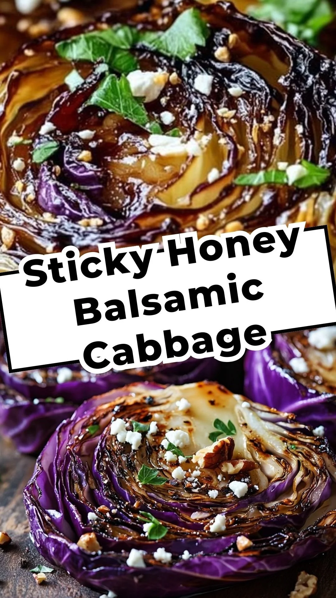 Honey Balsamic Cabbage Steaks