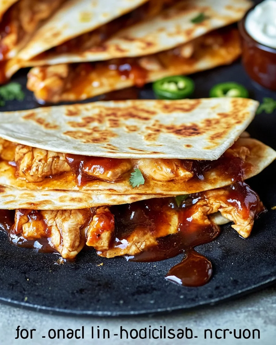 Blackstone Hot Honey BBQ Chicken Quesadillas