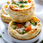 Chicken Pot Pie Biscuit Cups, a delicious and portable twist on the classic dish