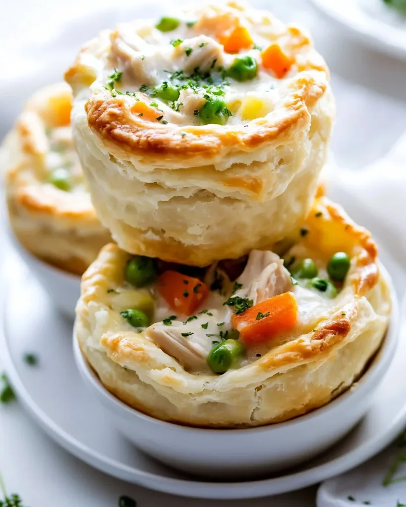 Chicken Pot Pie Biscuit Cups Chicken Pot Pie Biscuit Cups, a delicious and portable twist on the classic dish