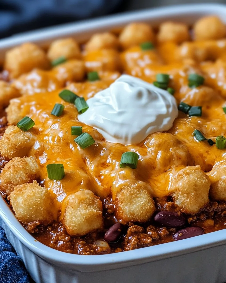 Chili Cheese Tater Tot Casserole: A Family Favorite Dish!