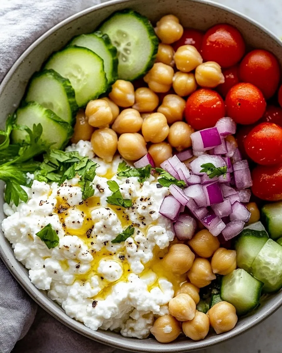 Cottage Cheese and Chickpea Salad