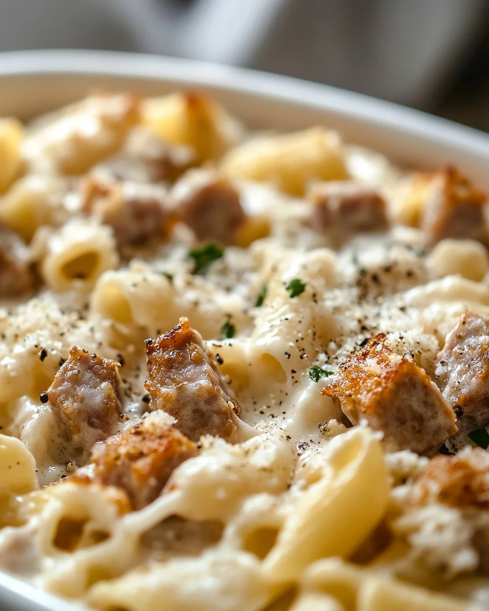 Creamy Pasta with Potato Cream and Sausage