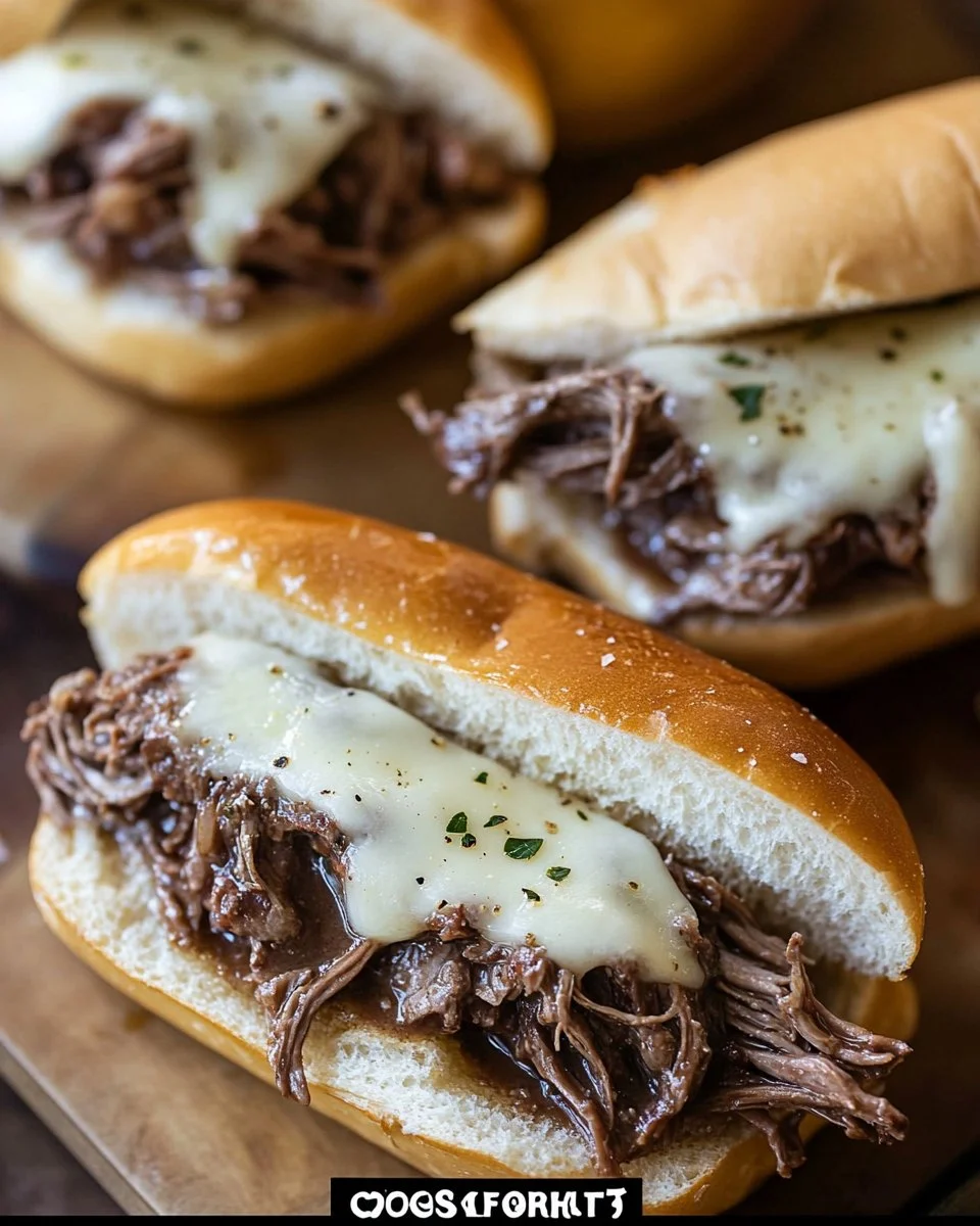 Crockpot French Dip Sandwiches
