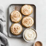 Crumbl-style snickerdoodle cookies with cinnamon sugar topping