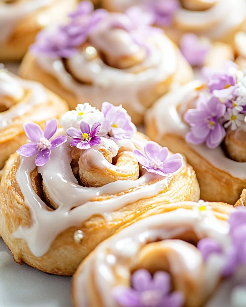 Easter Bunny cinnamon rolls decorated for a festive holiday treat